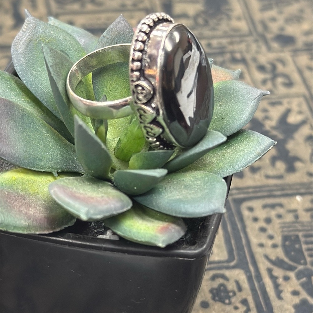 Hematite Silver Ring - image 5